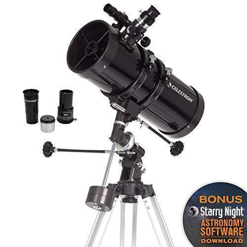 Celestron - PowerSeeker 127EQ Telescope - Manual German Equatorial Mount - Telescopes for Adults - Compact and Portable - BONUS Astronomy Software Package – 127mm Aperture