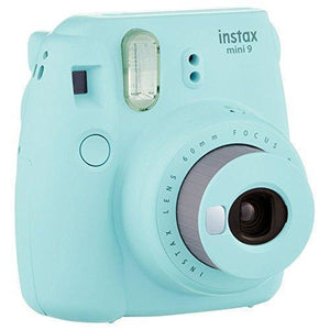 Fujifilm Instax Mini 9 Instant Camera + Fuji Instant Film (40 Sheets) + Accessories Bundle - Carrying Case, Color Filters, Photo Albums, Assorted Frames, Selfie Lens plus more (Ice Blue)