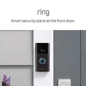 Ring Wi-Fi Enabled Video Doorbell in Satin Nickel, Works with Alexa