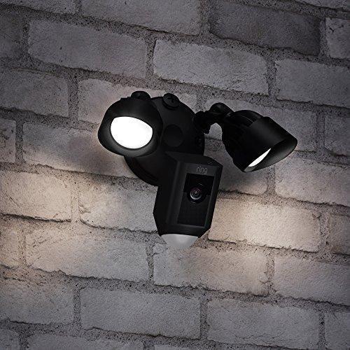 RING FLOODLIGHT CAMERA MOTION-ACTIVATED HD SECURITY CAM TWO-WAY TALK AND SIREN ALARM